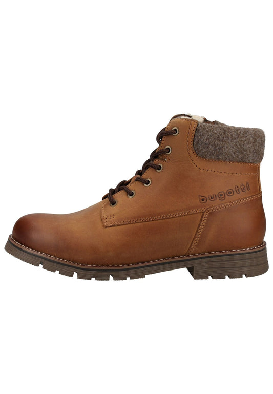 Bugatti Stiefelette Leder Cognac Warmfutter