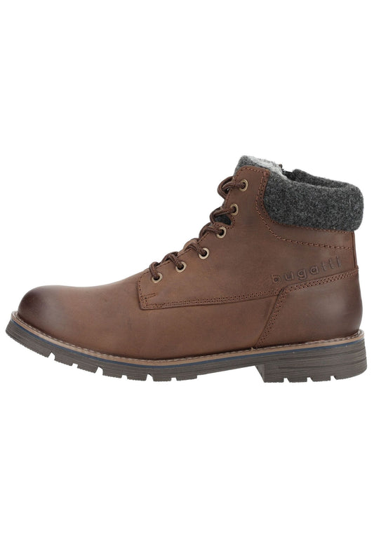Bugatti Stiefelette Leder Dunkelbraun Warmfutter