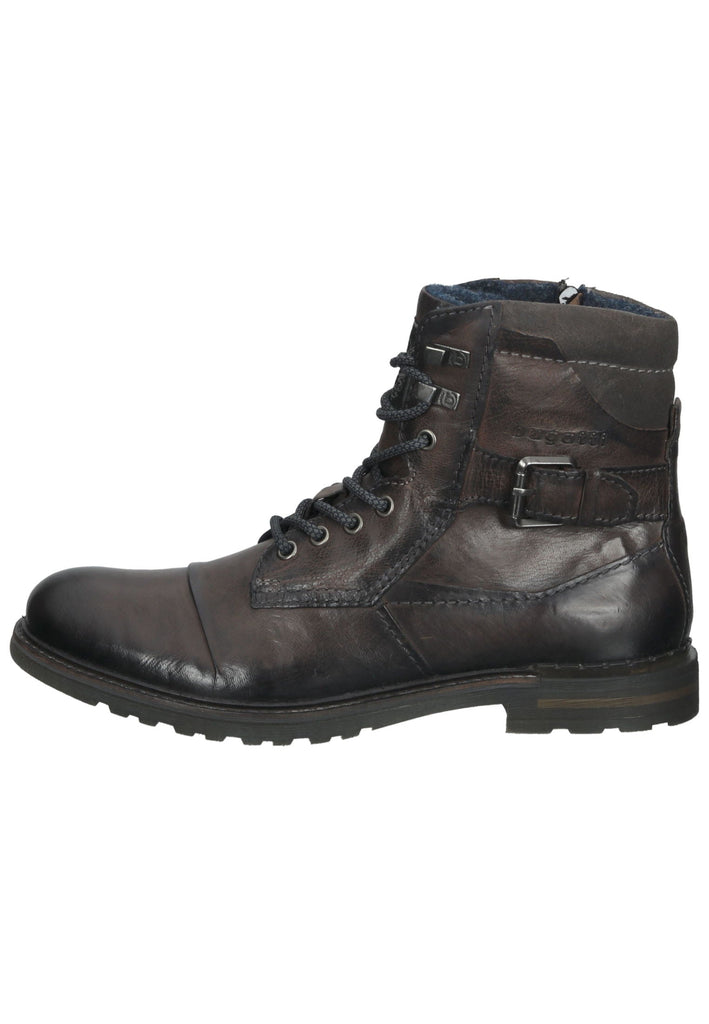 Bugatti Stiefelette Leder Dunkelgrau