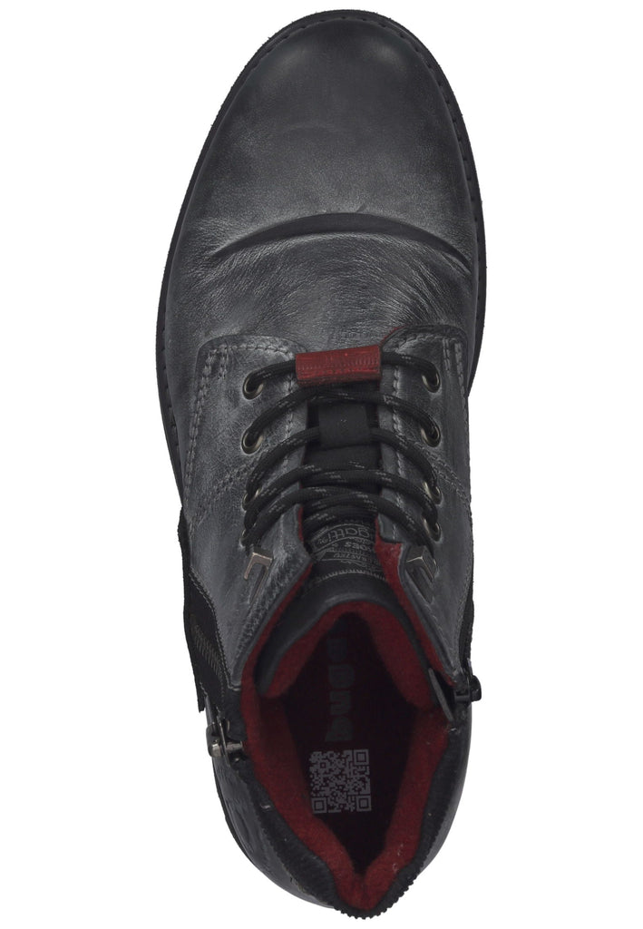 Bugatti Stiefelette Leder Dunkelgrau