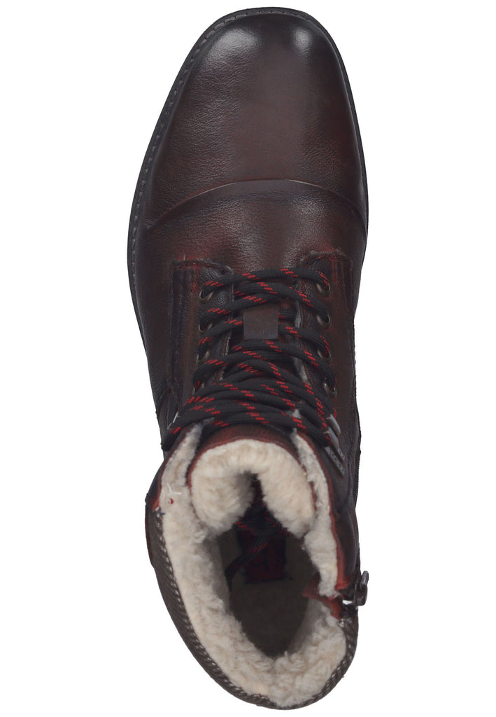 Bugatti Stiefelette Leder Dunkelrot