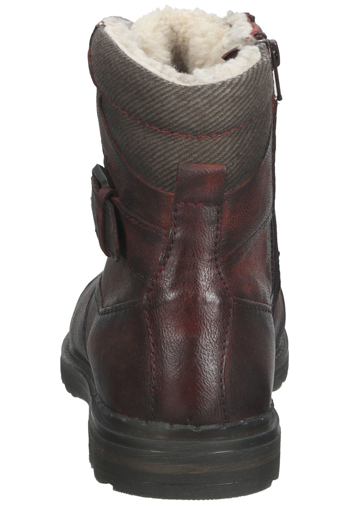 Bugatti Stiefelette Leder Dunkelrot