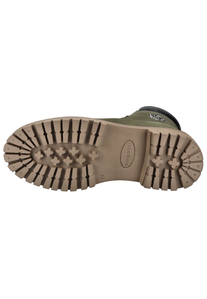 Bugatti Stiefelette Leder Grün/Schwarz Warmfutter