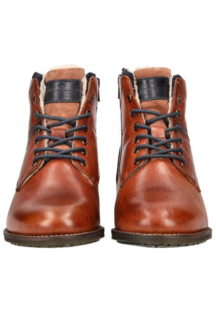 Bugatti Stiefelette Leder Mittelbraun Warmfutter