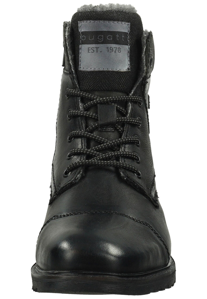 Bugatti Stiefelette Leder Schwarz Warmfutter