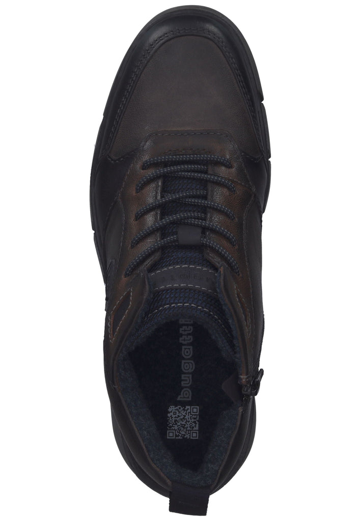 Bugatti Stiefelette Leder/Textil Blau/Grau