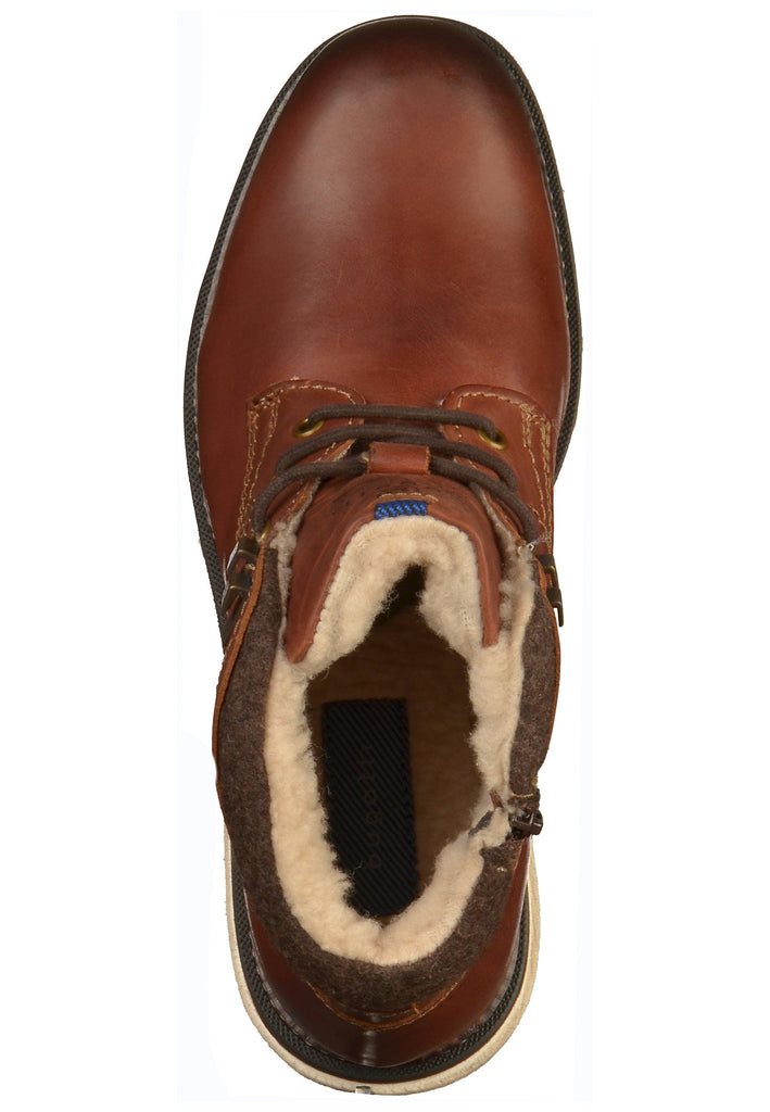 Bugatti Stiefelette Leder/Textil Braun