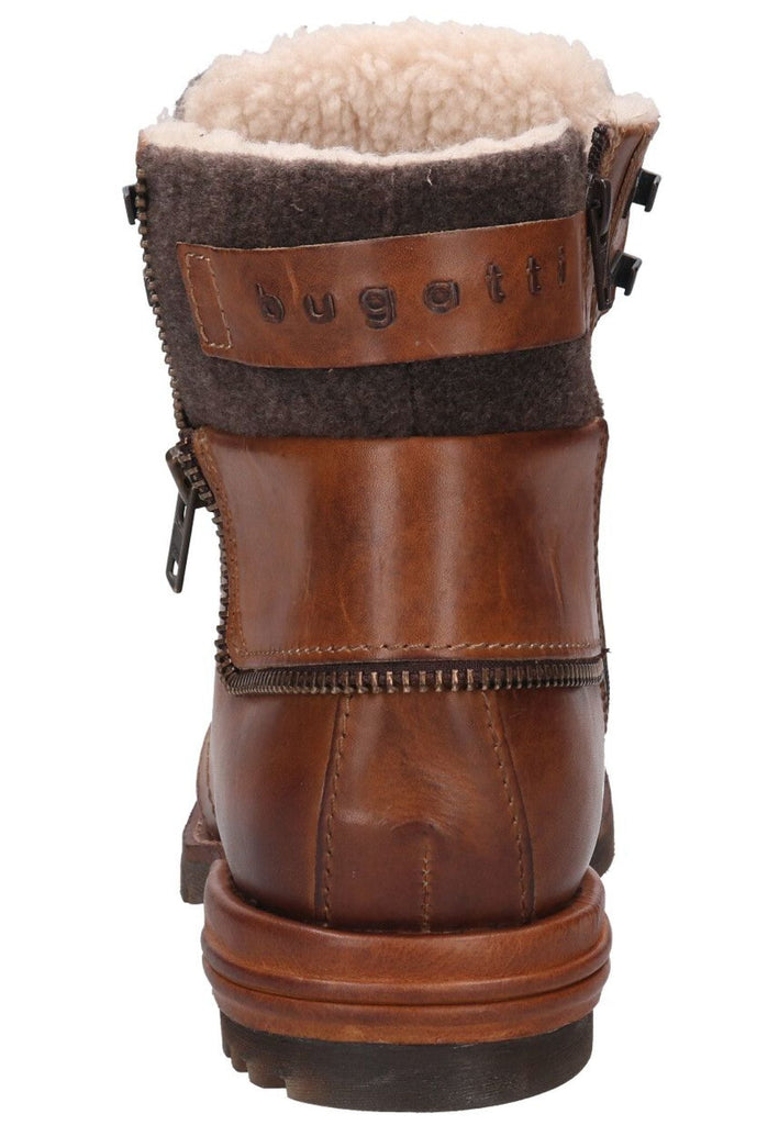 Bugatti Stiefelette Leder/Textil Cognac