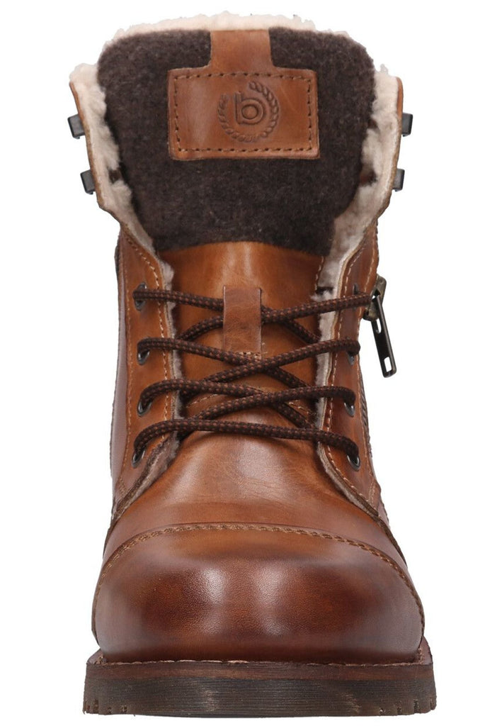 Bugatti Stiefelette Leder/Textil Cognac