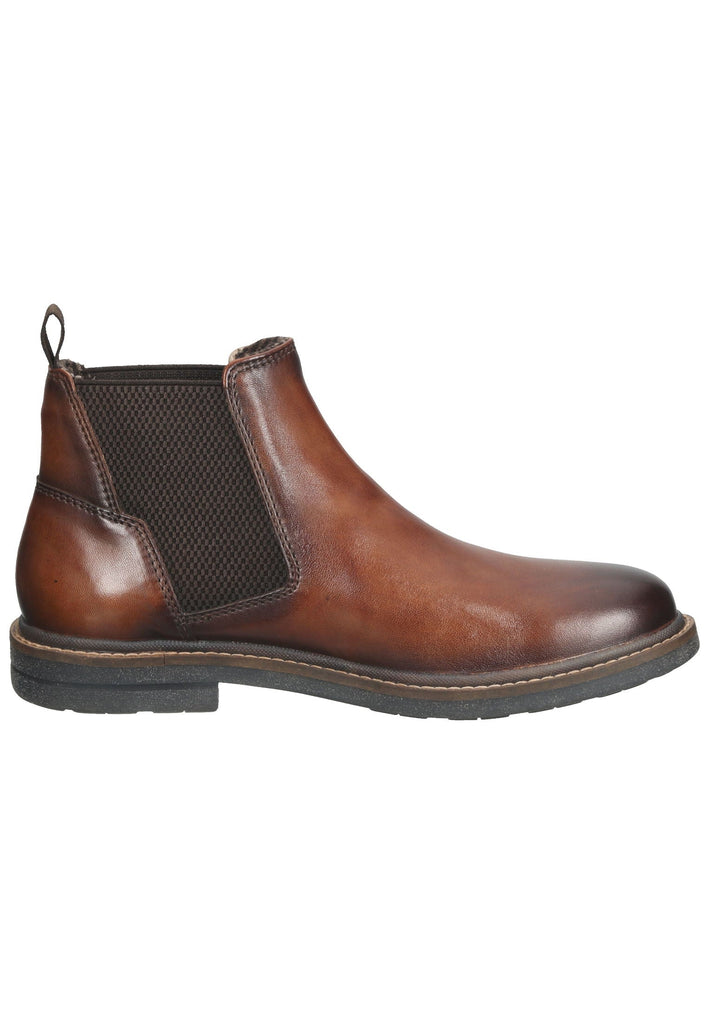 Bugatti Stiefelette Leder/Textil Cognac