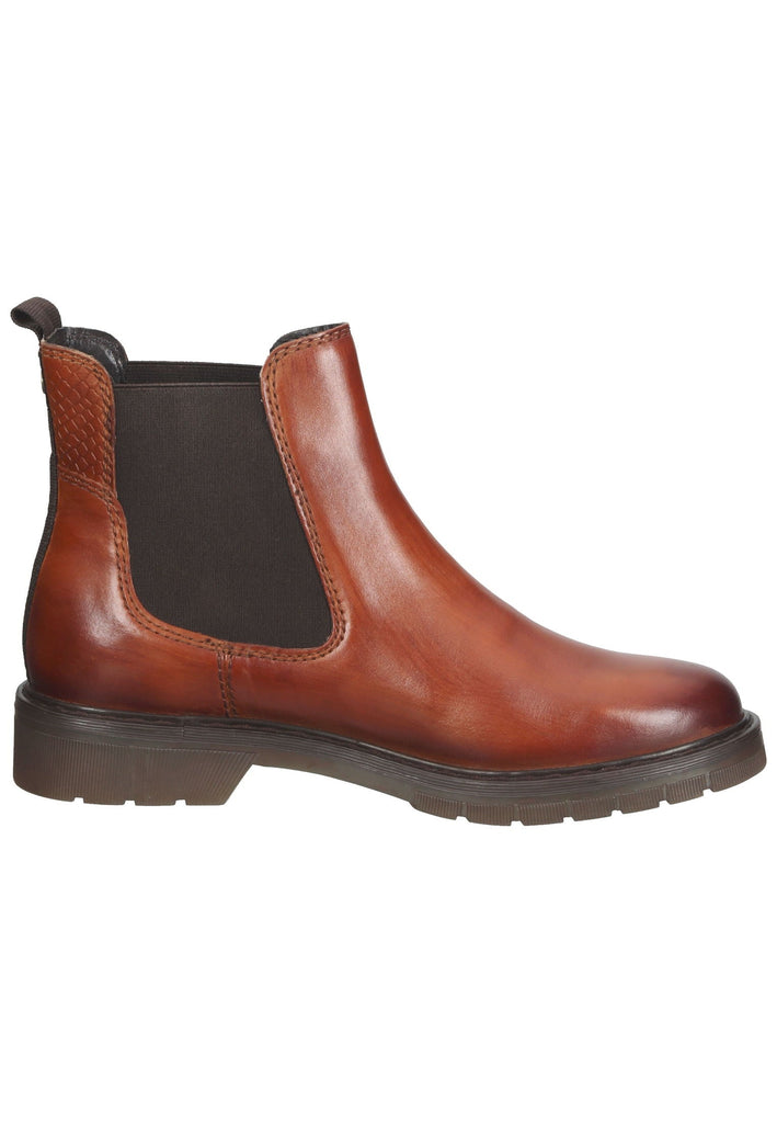 Bugatti Stiefelette Leder/Textil Cognac