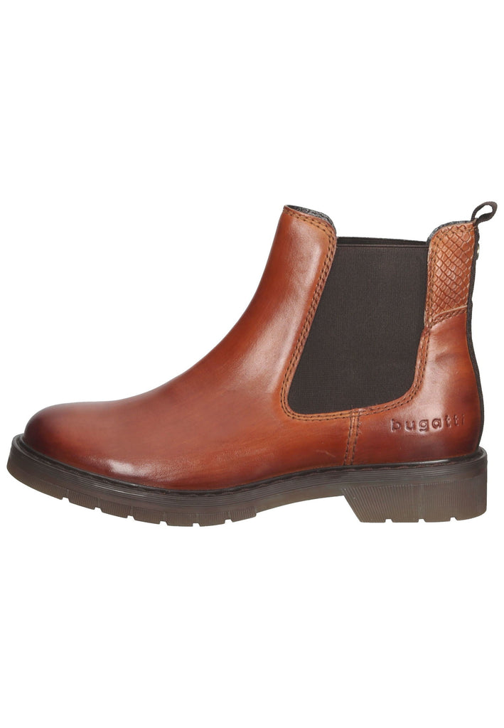 Bugatti Stiefelette Leder/Textil Cognac