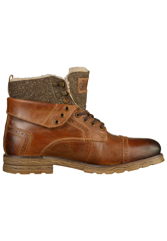 Bugatti Stiefelette Leder/Textil Cognac