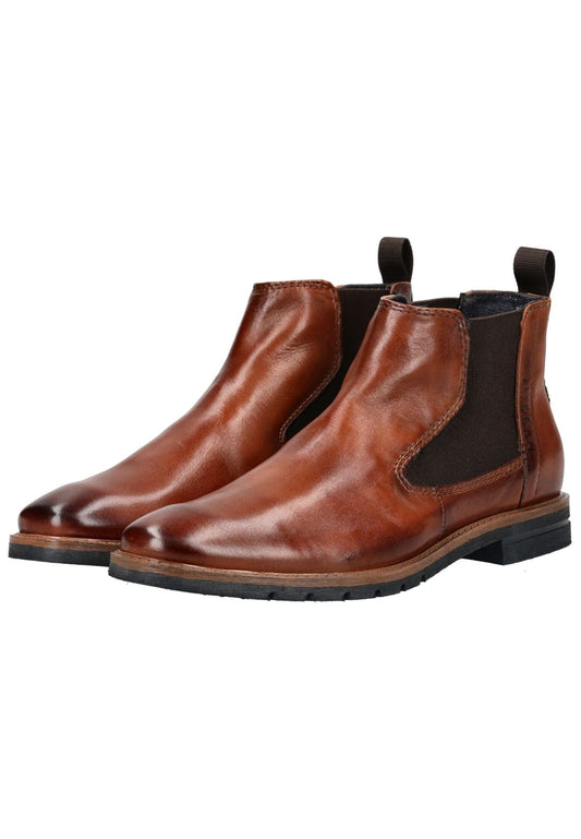 Bugatti Stiefelette Leder/Textil Cognac