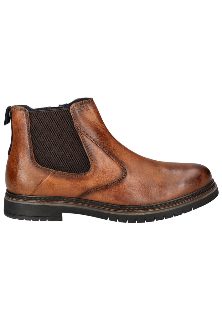 Bugatti Stiefelette Leder/Textil Cognac Warmfutter