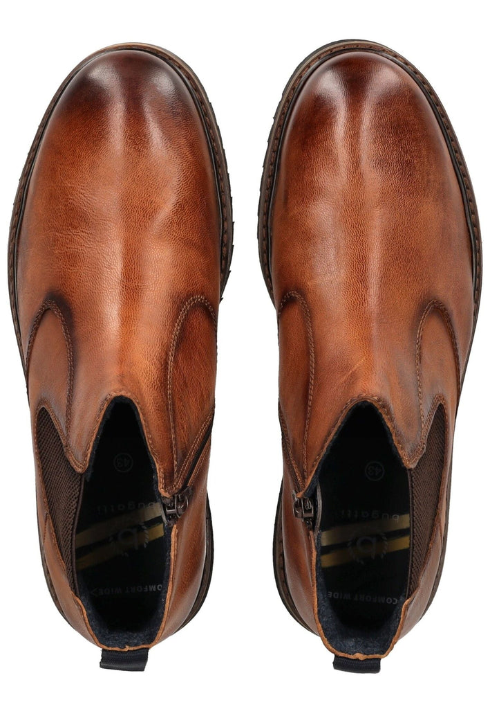 Bugatti Stiefelette Leder/Textil Cognac Warmfutter