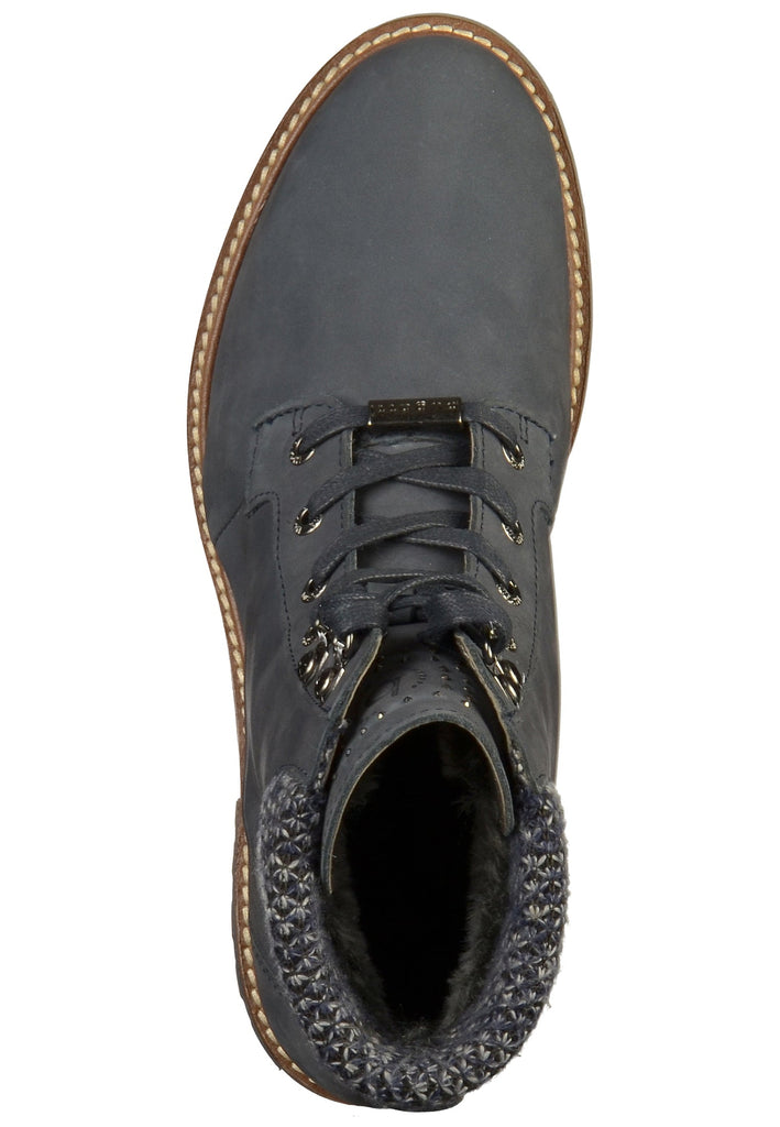 Bugatti Stiefelette Leder/Textil Dunkelblau Warmfutter