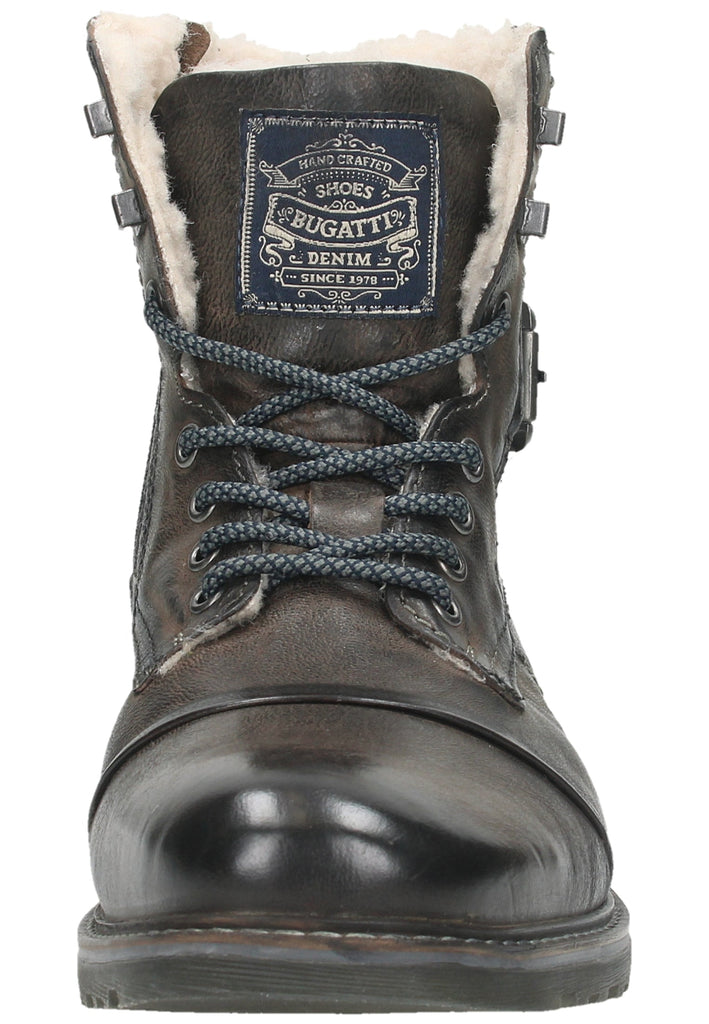 Bugatti Stiefelette Leder/Textil Dunkelgrau Warmfutter