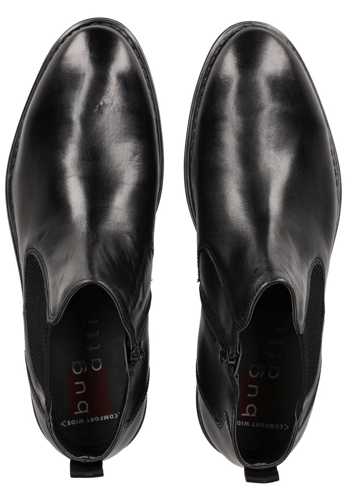 Bugatti Stiefelette Leder/Textil Schwarz