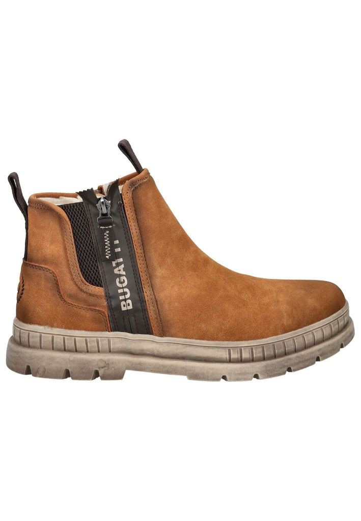 Bugatti Stiefelette Lederimitat Cognac Warmfutter