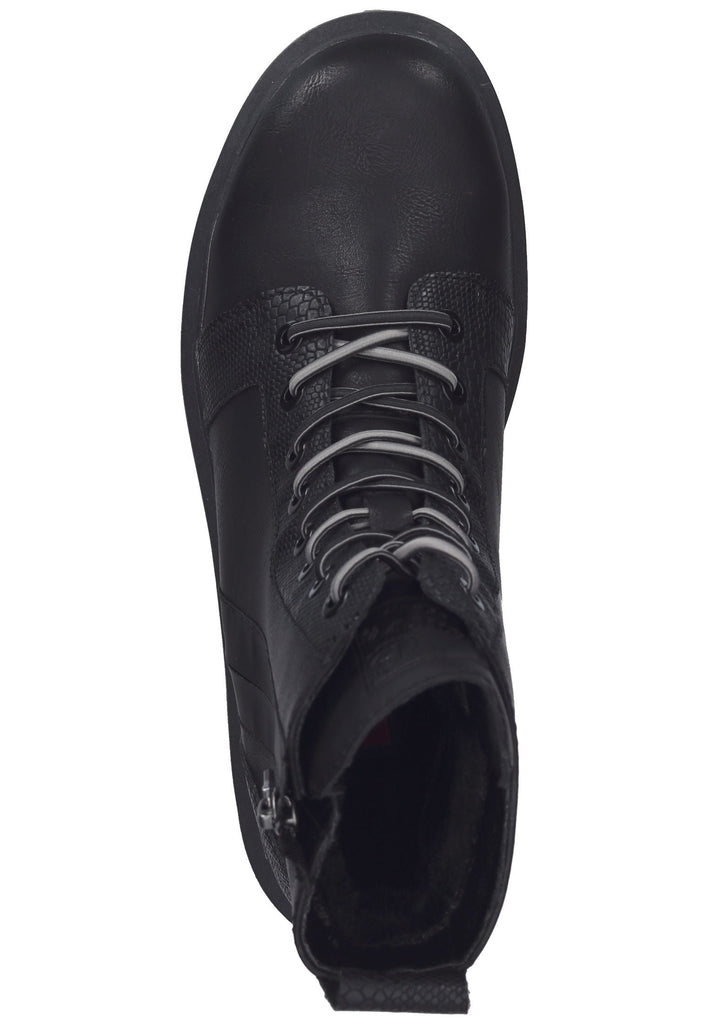 Bugatti Stiefelette Lederimitat Croco Black Warmfutter