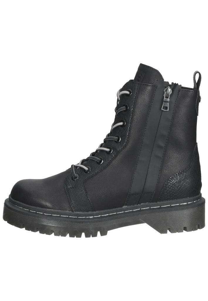 Bugatti Stiefelette Lederimitat Croco Black Warmfutter