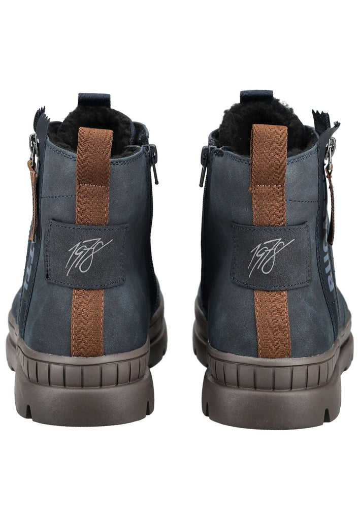 Bugatti Stiefelette Lederimitat Dunkelblau Warmfutter