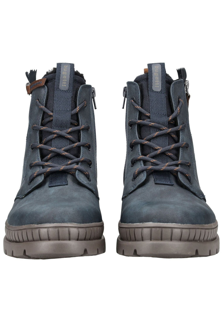Bugatti Stiefelette Lederimitat Dunkelblau Warmfutter