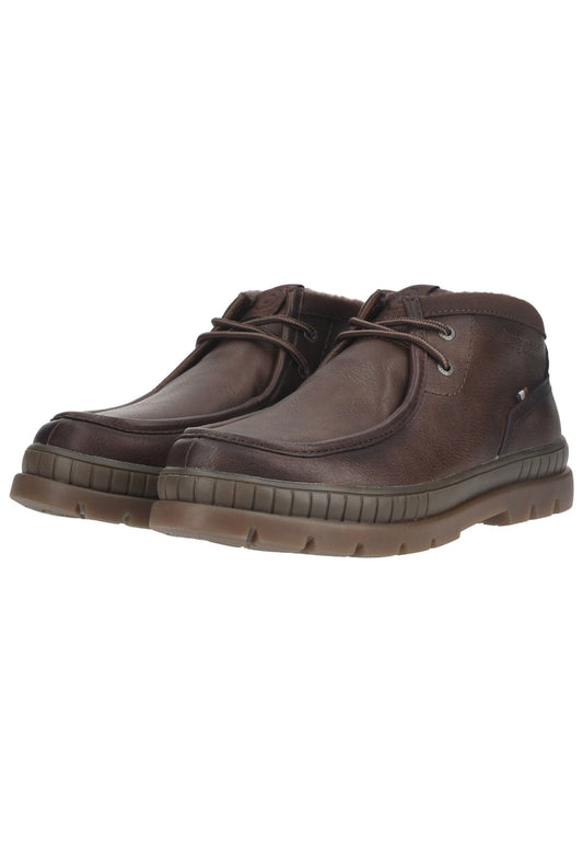Bugatti Stiefelette Lederimitat Dunkelbraun