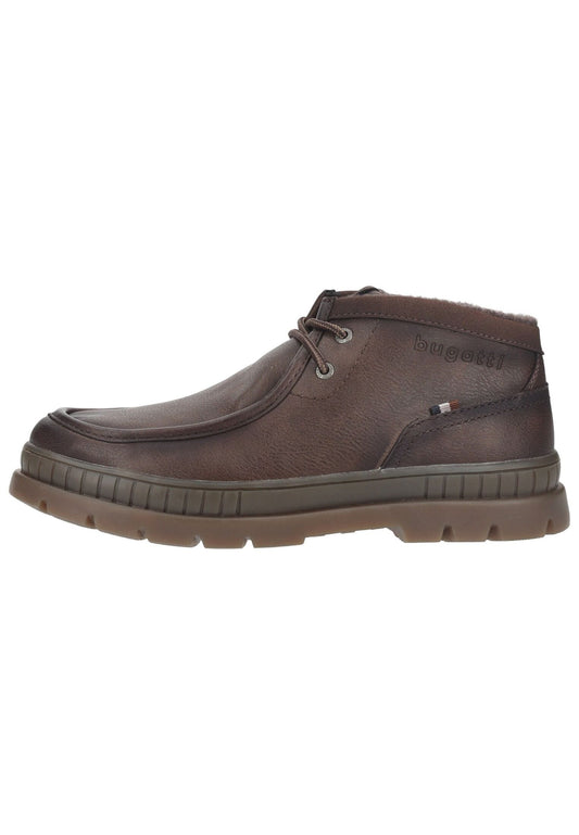 Bugatti Stiefelette Lederimitat Dunkelbraun