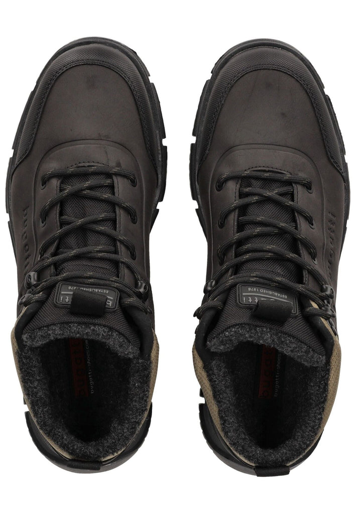 Bugatti Stiefelette Lederimitat Dunkelgrau/Grün Warmfutter