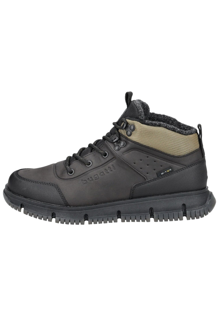 Bugatti Stiefelette Lederimitat Dunkelgrau/Grün Warmfutter