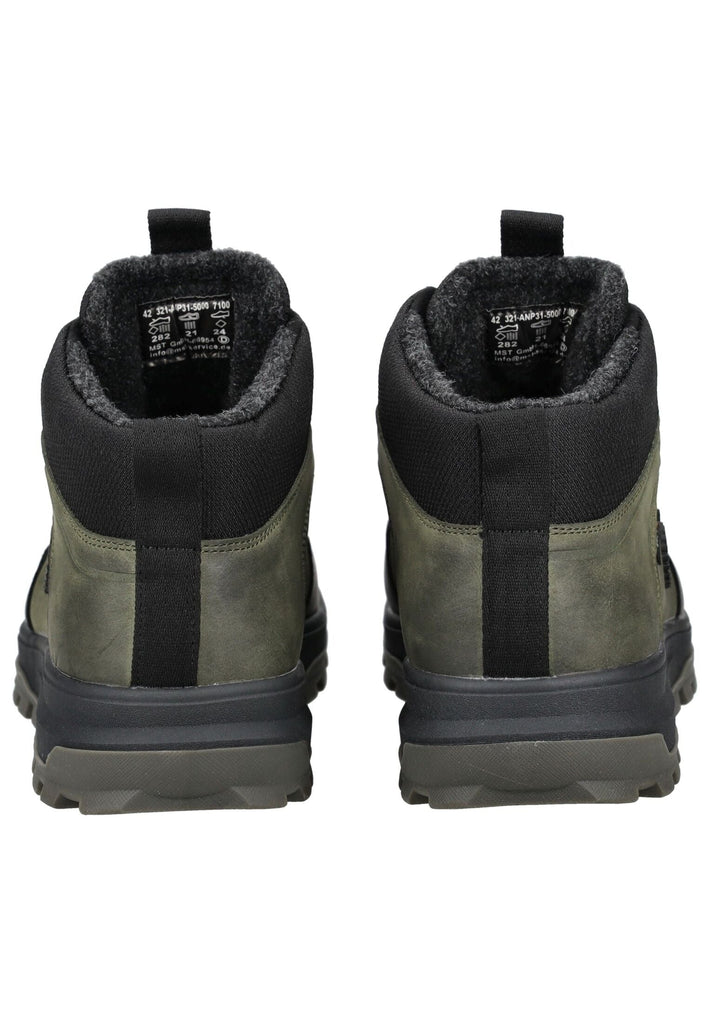 Bugatti Stiefelette Lederimitat Dunkelgrün Warmfutter