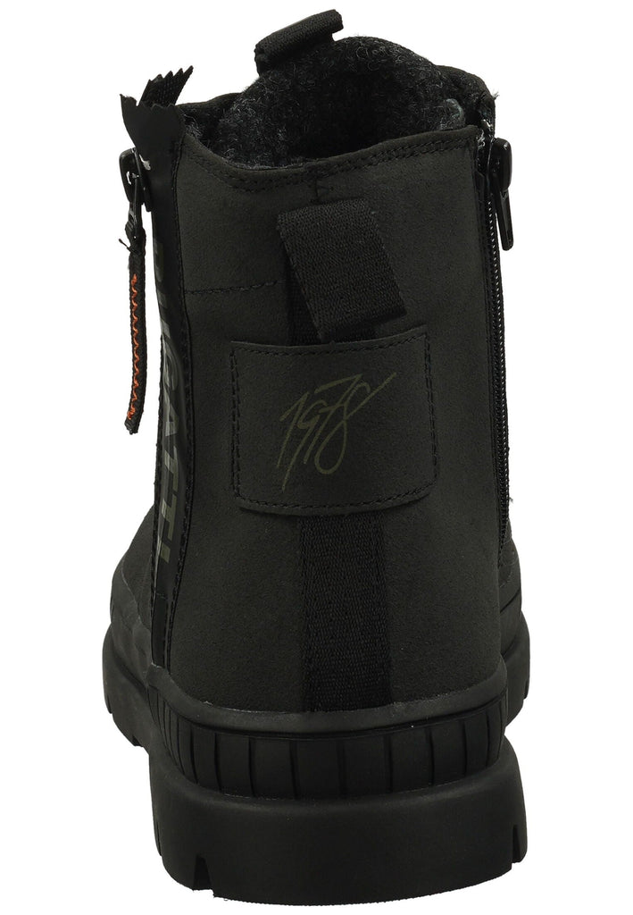 Bugatti Stiefelette Lederimitat Schwarz