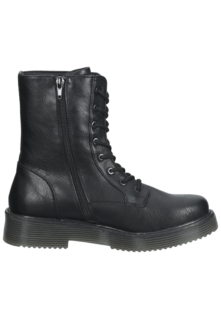 Bugatti Stiefelette Lederimitat Schwarz