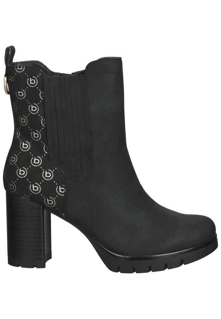 Bugatti Stiefelette Lederimitat Schwarz Kombi