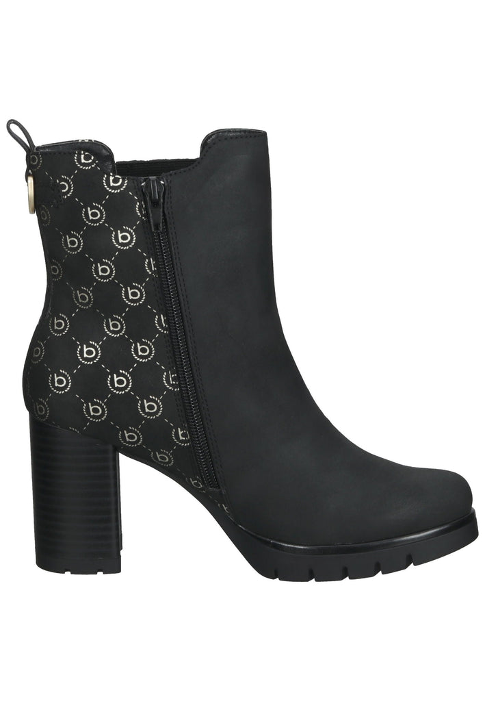 Bugatti Stiefelette Lederimitat Schwarz Kombi