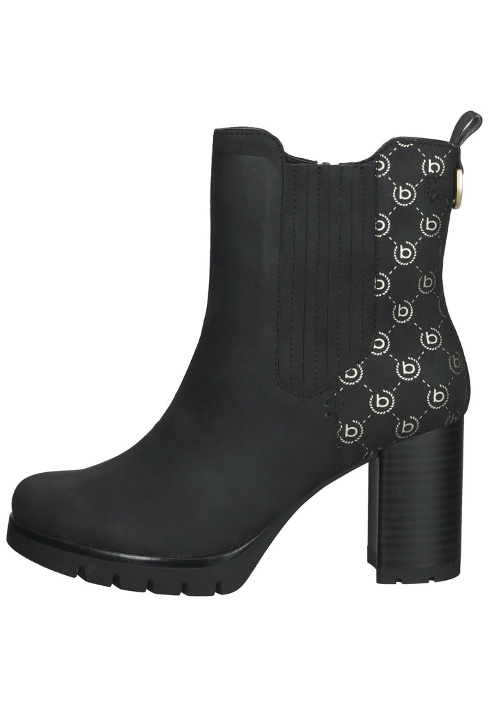 Bugatti Stiefelette Lederimitat Schwarz Kombi