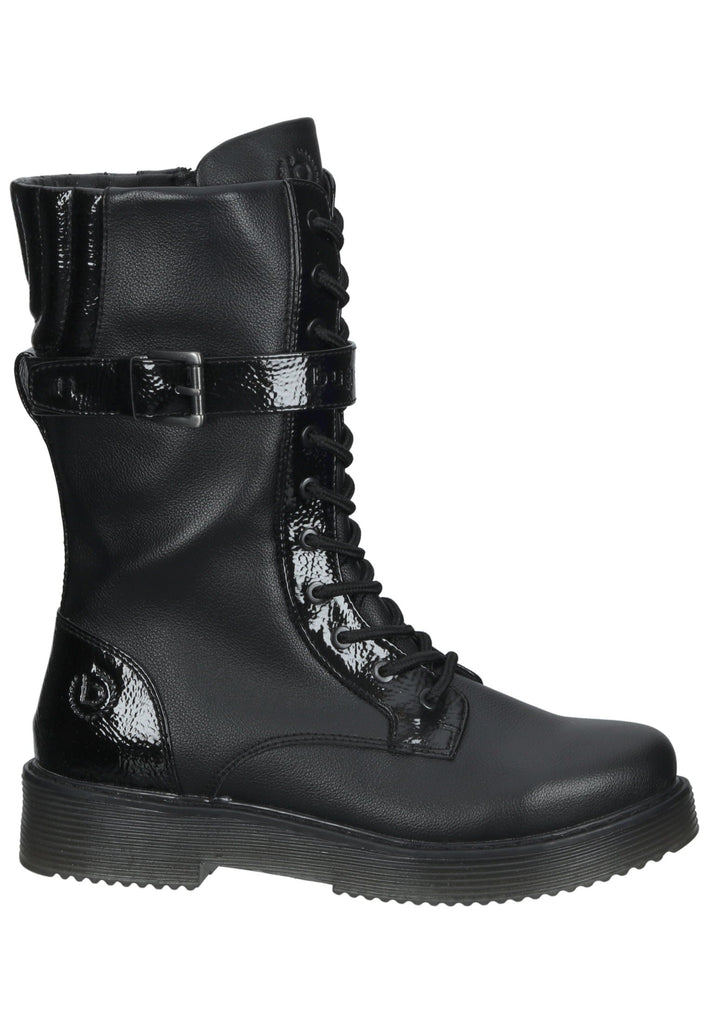 Bugatti Stiefelette Lederimitat Schwarz/Schwarz