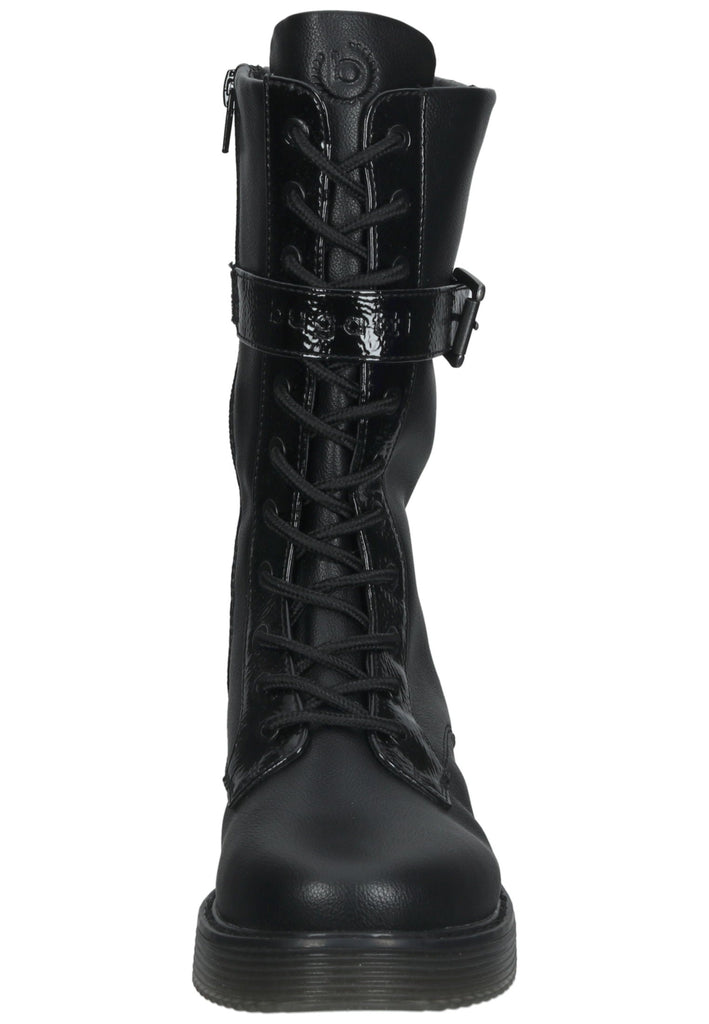 Bugatti Stiefelette Lederimitat Schwarz/Schwarz