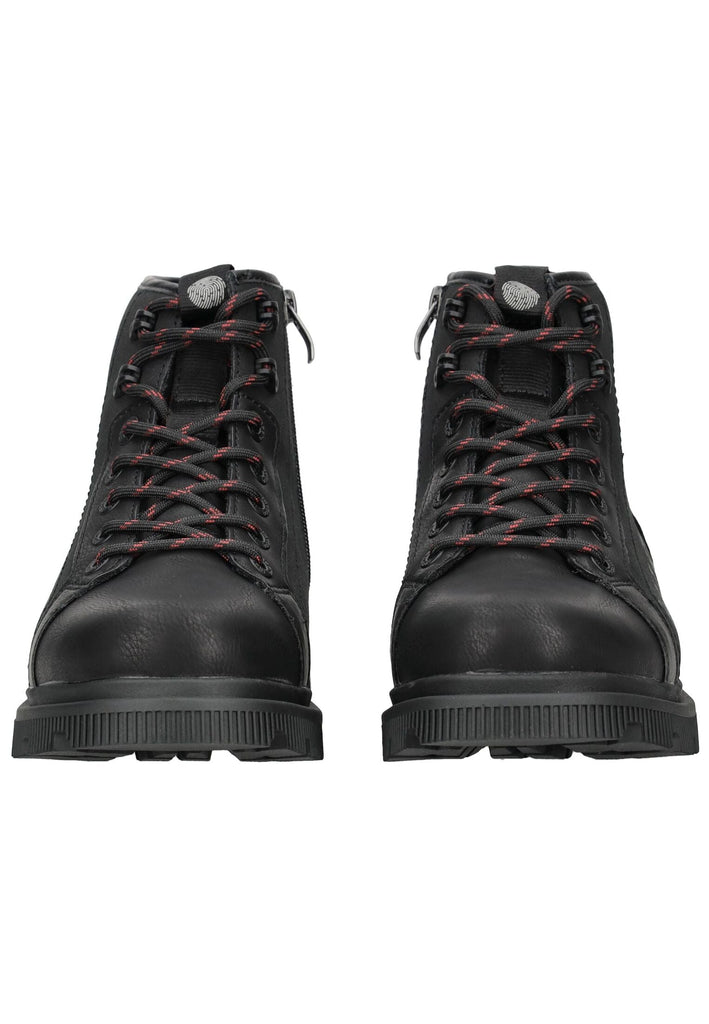 Bugatti Stiefelette Lederimitat Schwarz Warmfutter