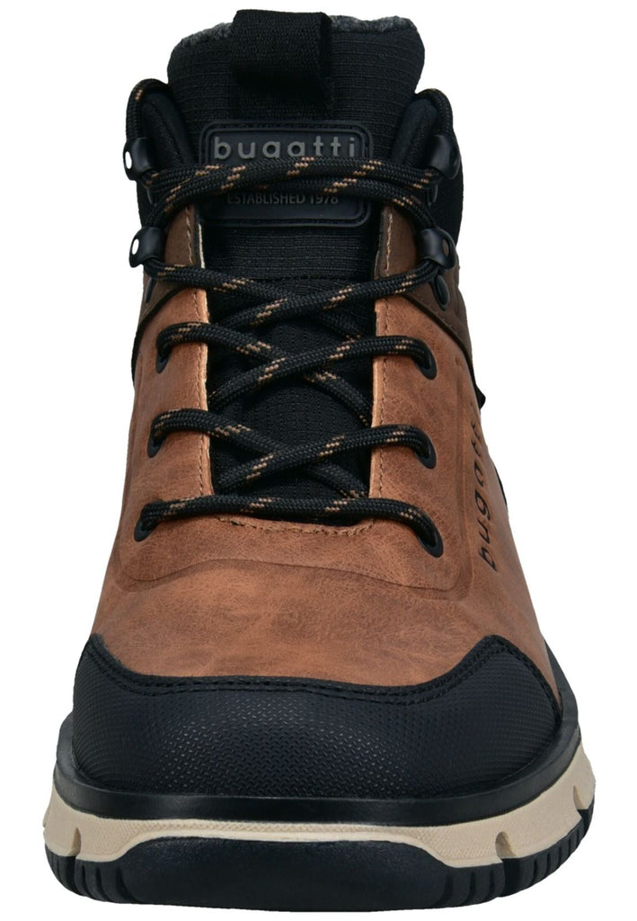 Bugatti Stiefelette Lederimitat/Textil Braun/Schwarz