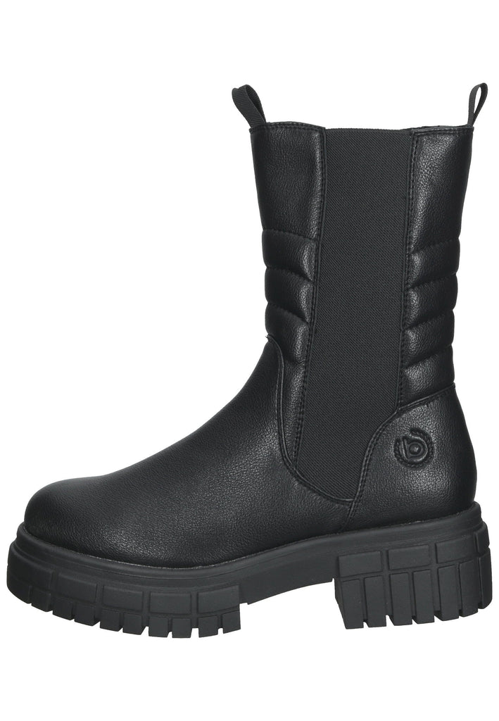 Bugatti Stiefelette Lederimitat/Textil Schwarz