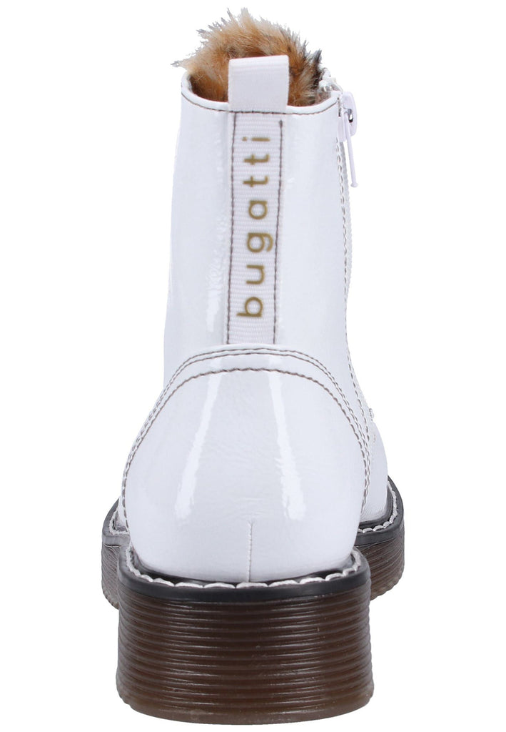 Bugatti Stiefelette Lederimitat/Textil Weiß/Braun Warmfutter