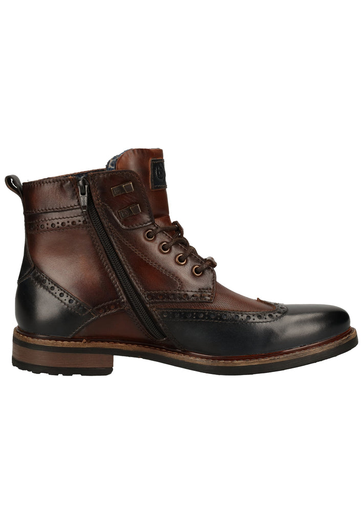 Bugatti Stiefelette Nappaleder Blau/Braun