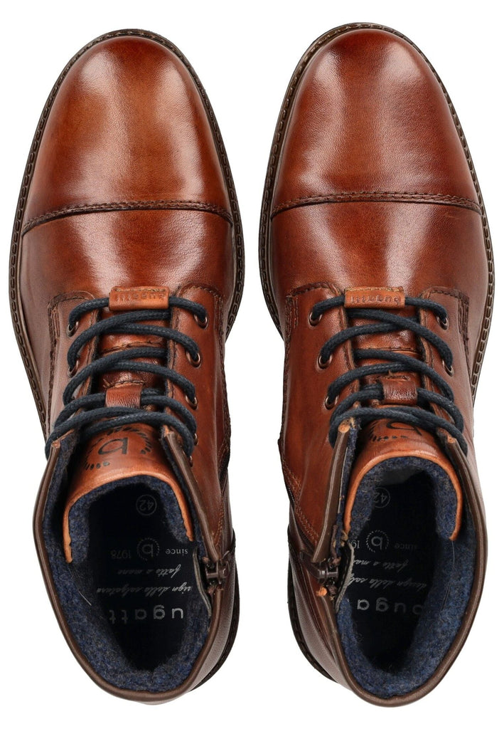 Bugatti Stiefelette Nappaleder Cognac Warmfutter