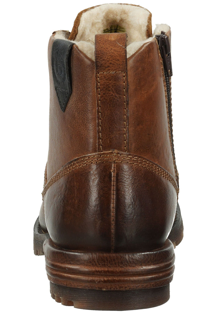 Bugatti Stiefelette Nappaleder Cognac Warmfutter