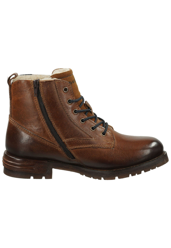 Bugatti Stiefelette Nappaleder Cognac Warmfutter