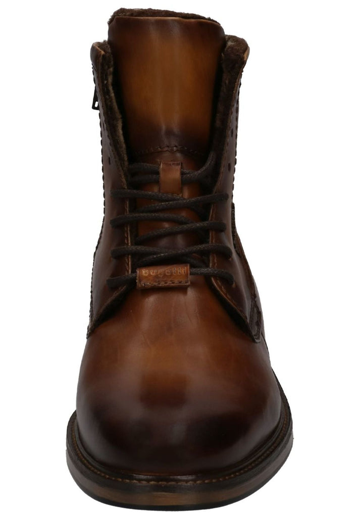 Bugatti Stiefelette Nappaleder Cognac Warmfutter