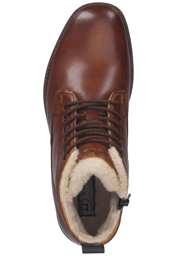 Bugatti Stiefelette Nappaleder Cognac Warmfutter